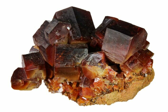 Deep Red Vanadinite Crystal Cluster - Huge Crystals! #157020